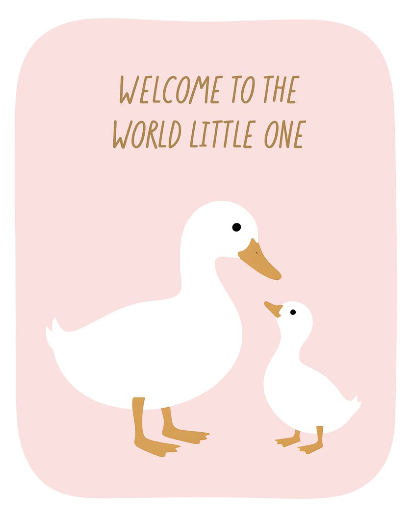 Card design "Little chick - group baby ecard"