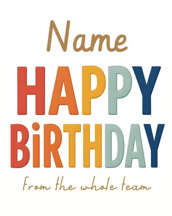 Use Bold type - group birthday ecard