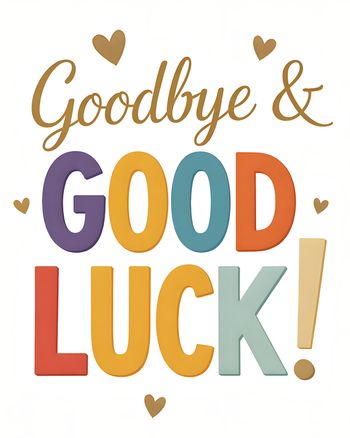 Use Bold type - group leaving ecard