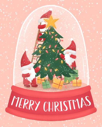 Use Gonk globe - group Christmas ecard