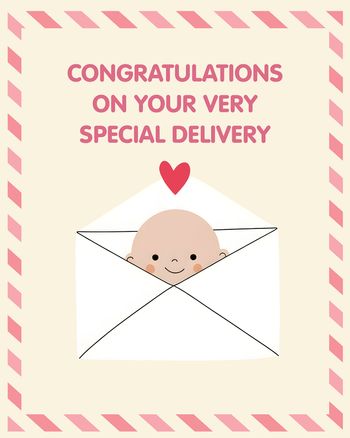 Use Special delivery girl - group baby ecard