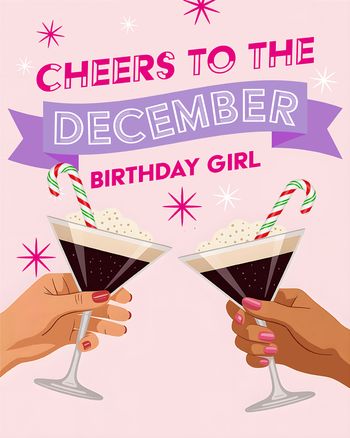 Use December Cheers - group birthday ecard