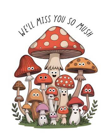 Use Spore-tacular goodbye - group leaving ecard