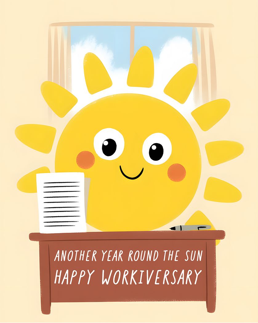 Card design "Sunshiney day - group anniversary ecard"
