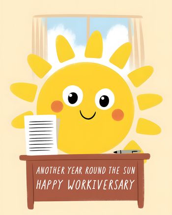 Use Sunshiney day - group anniversary ecard