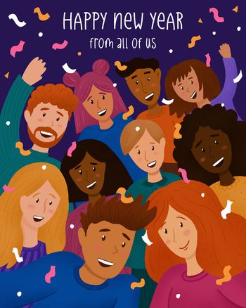 Use Team Christmas - group festive ecard