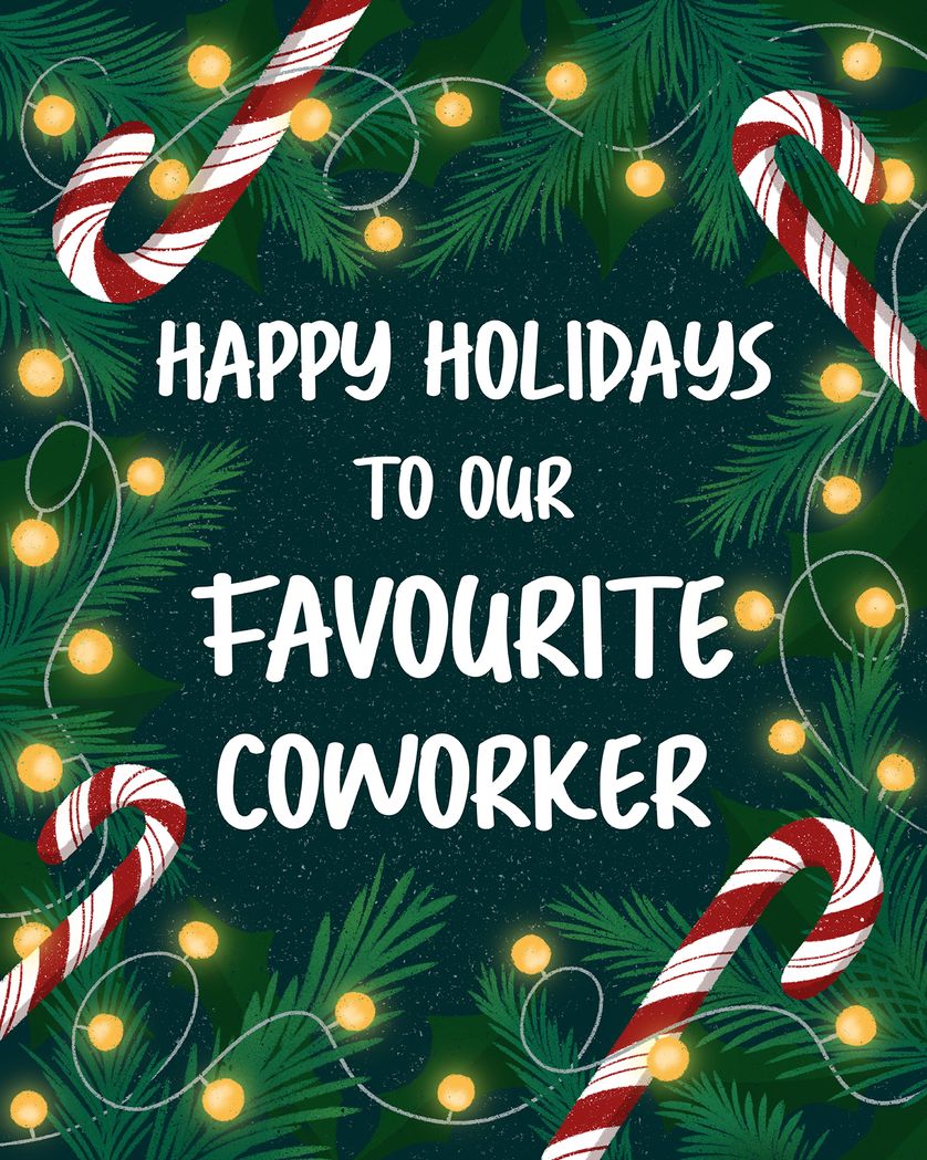 Card design "Candy cane tree - group festive ecard"