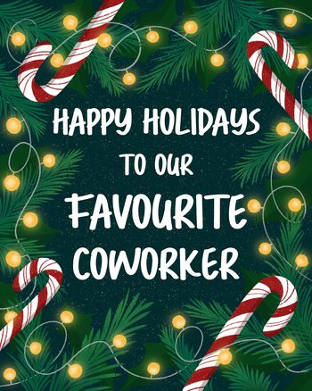 Use Candy cane tree - group festive ecard