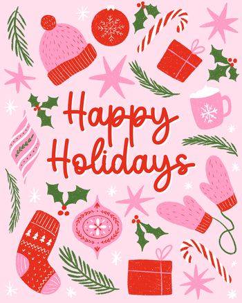 Use Winter warmers - group festive ecard