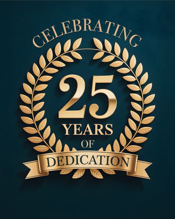 Use 25 years - group anniversary ecard