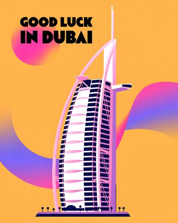 Use Burj goodbye - group leaving ecard