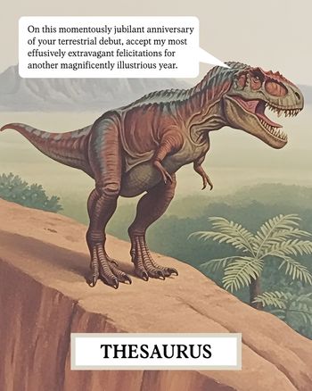 Use Thesaurus - group birthday ecard