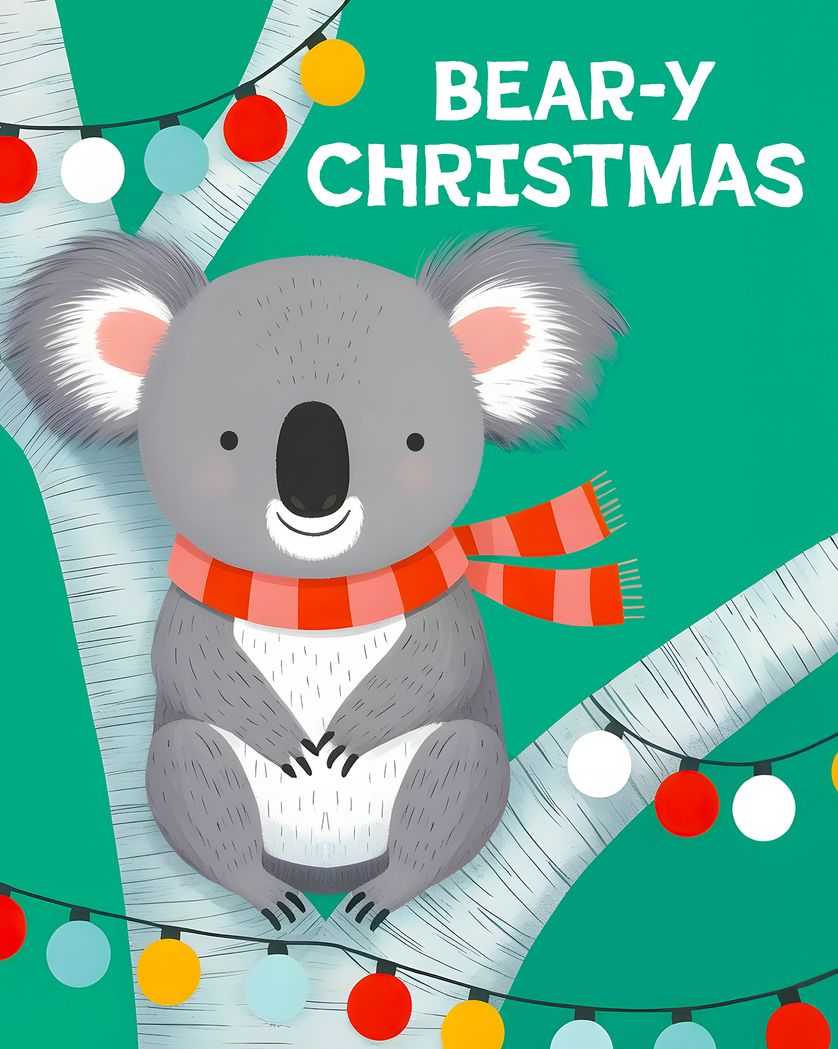 Card design "Koala christmas - group ecard"