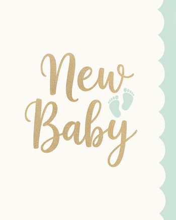 Use Mint footprints - group baby ecard