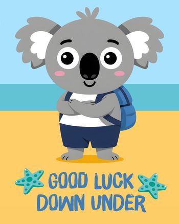 Use Koala farewell - group leaving ecard