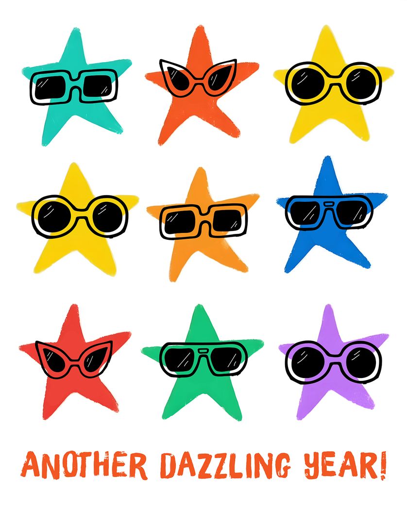 Card design "Razzle dazzle - group anniversary ecard"