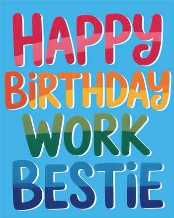 Use Rainbow words - group birthday ecard