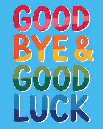 Use Rainbow words - group leaving ecard