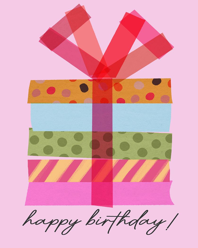 Card design "Washi day - group birthday ecard"