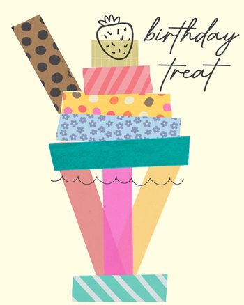 Use Washi day - group birthday ecard