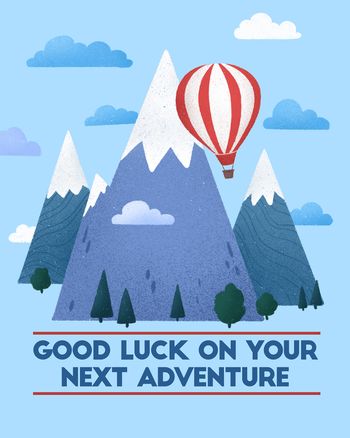 Use Hot Air adventure - group leaving ecard