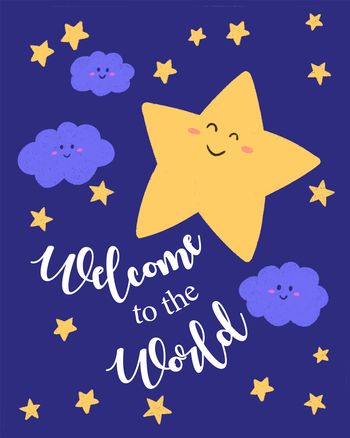Use Sweet Star - group baby ecard