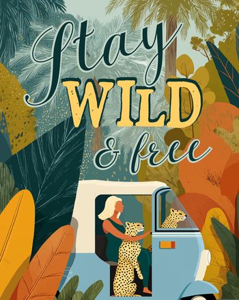 Use Wild woman - group leaving ecard