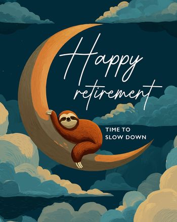 Use Sleepy sloth - group retirement ecard