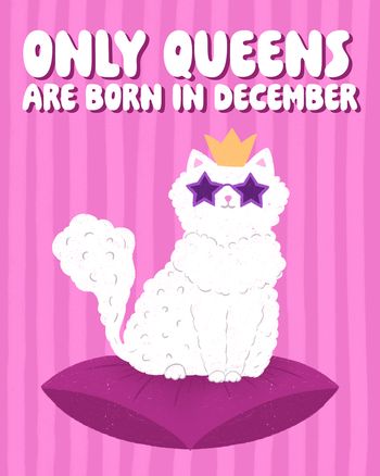 Use Queen Kitty - group birthday ecard