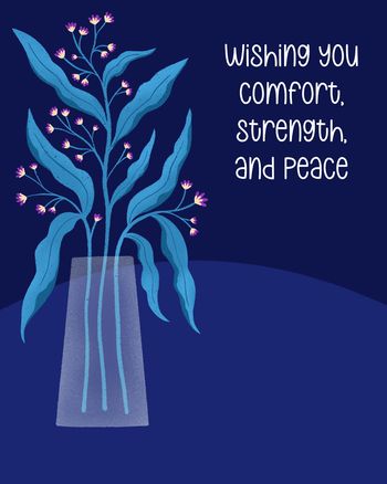 Use Pretty Vase - group sympathy ecard