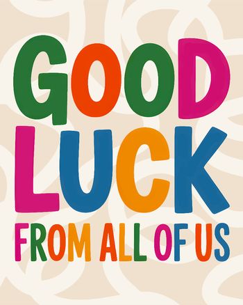 Use Bold Words - group leaving ecard