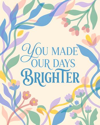 Use Floral border - group leaving ecard