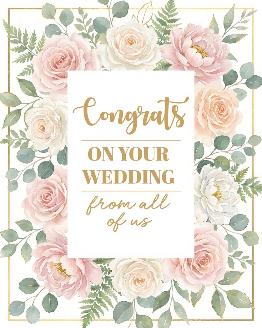 Card design "Wedding flowers - group ecard"