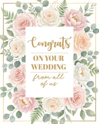 Use Wedding flowers - group ecard