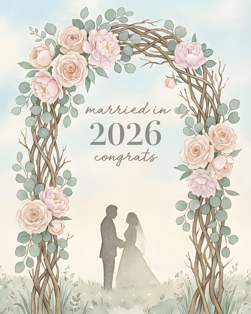 Card design "Wedding arbor  - group ecard"