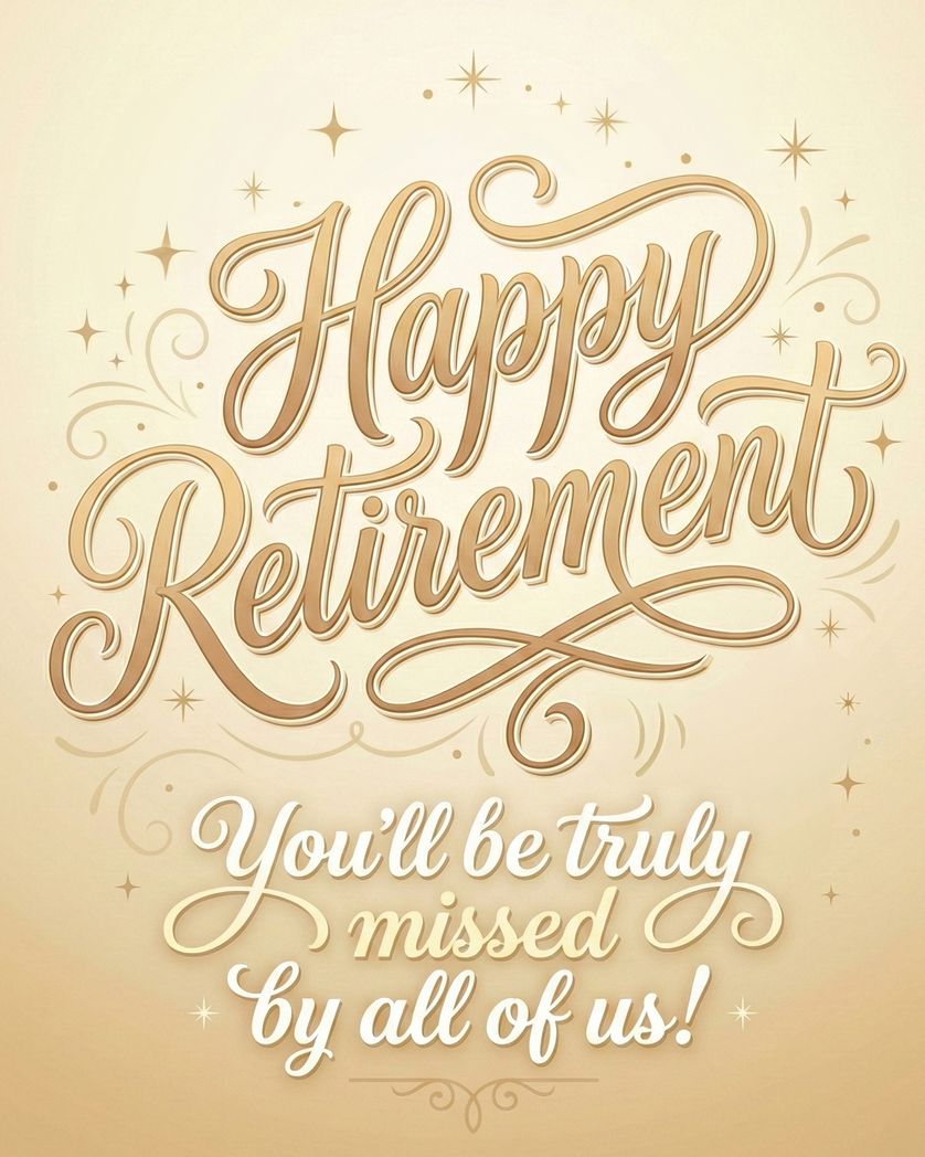 Card design "Golden goodbye - group retirement ecard"