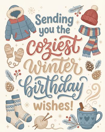 Use Winter Wishes - group birthday ecard
