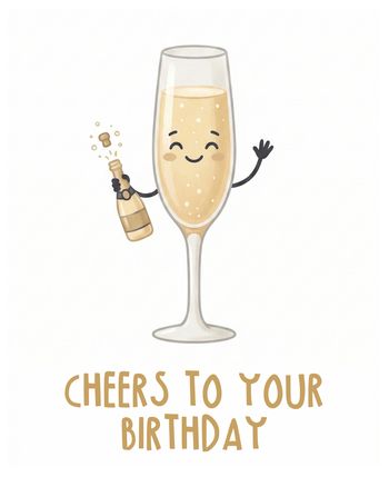 Use Happy Champers - group birthday ecard