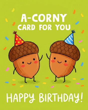 Use So A-corny - group birthday ecard