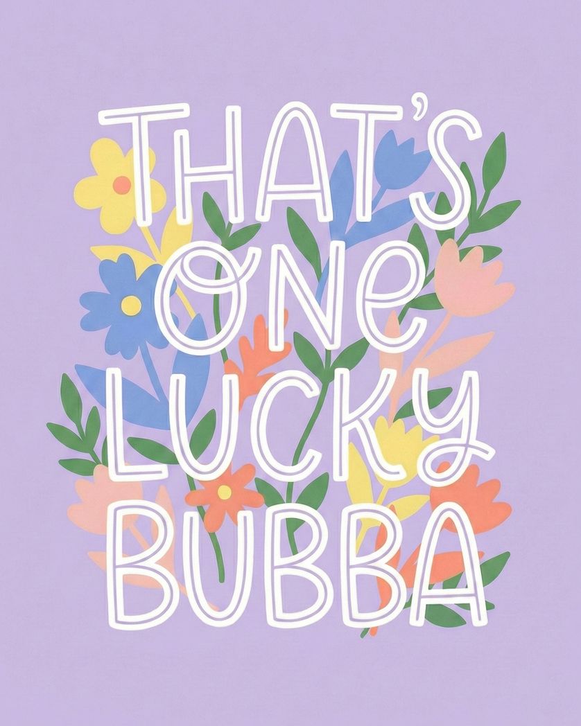 Card design "Lucky bub - group baby ecard"