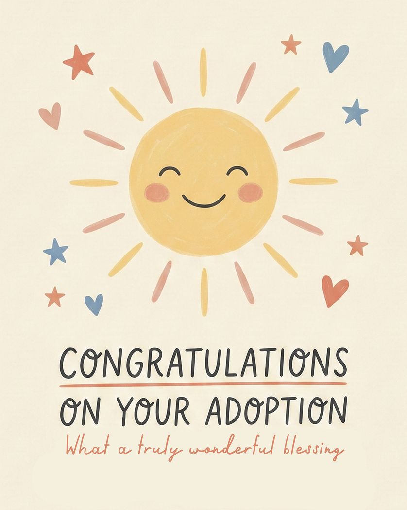 Card design "Adoption blessings - group birthday ecard"
