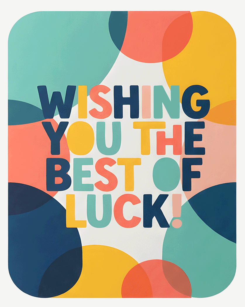 Card design "Bright words - group leaving ecard"