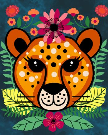 Use Tropical Tiger - group birthday ecard