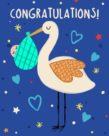 Use Stork Delivery - group baby ecard