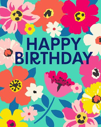 Use Floral Birthday - group ecard
