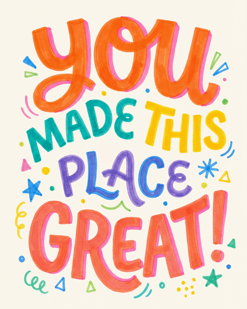 Card design "Magic Markers  - group leaving ecard"