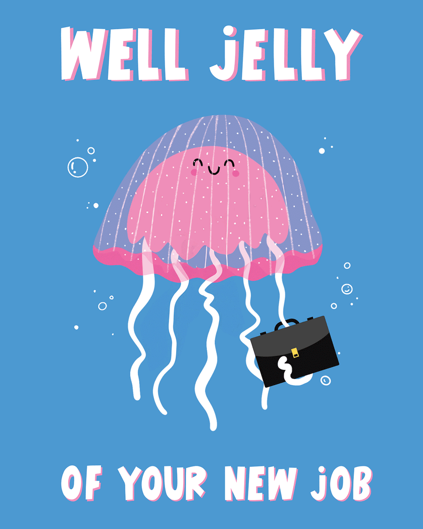 Card design "Well Jell - group leaving ecard"