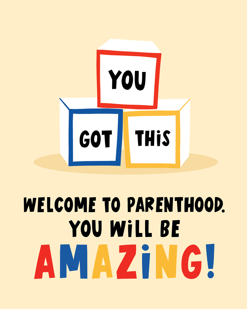 Card design "Alpha blocks"