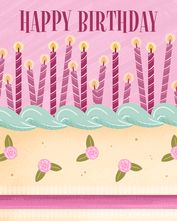 Use So many candles - group birthday ecard