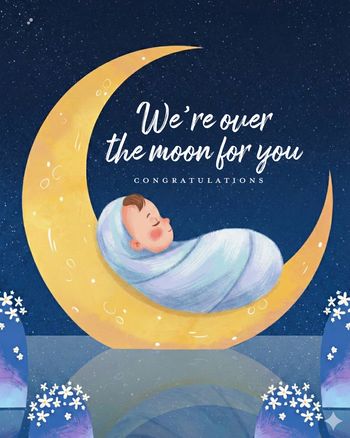 Use Moon river - group baby ecard
